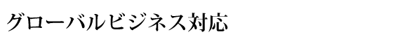 グローバルビジネス対応